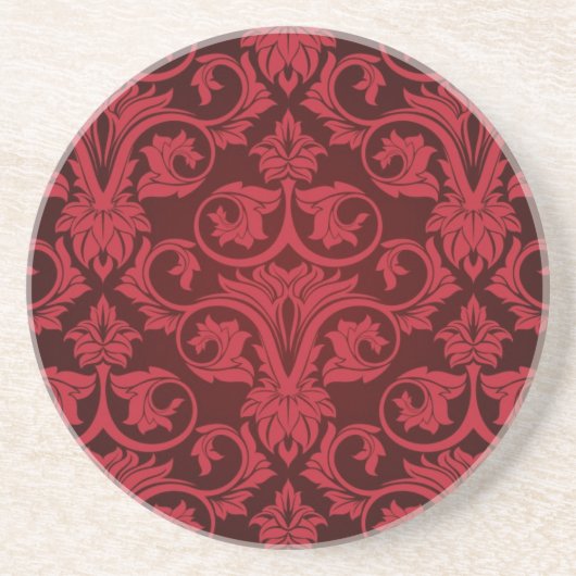 Dessous De Verre En Grès Papier peint rouge 2 (Devant)