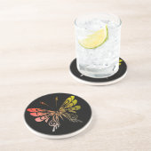 Dessous De Verre En Grès Papillon (Côté)