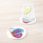 Dessous De Verre En Grès Papillon (Côté)