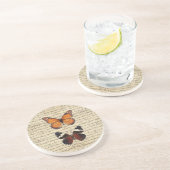 Dessous De Verre En Grès papillon (Côté)