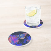 Dessous De Verre En Grès Papillon  (Côté)