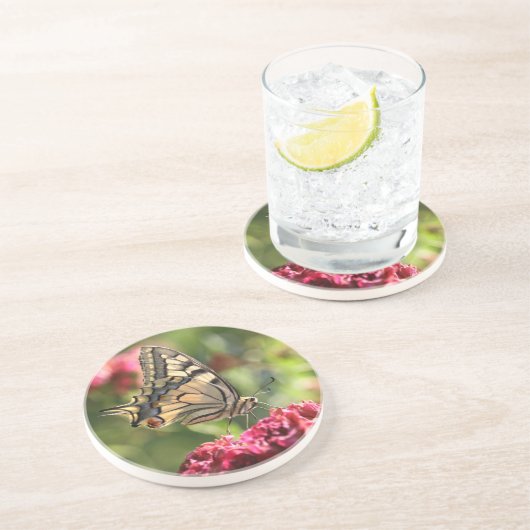 Dessous De Verre En Grès Papillon à queue jaune (Côté)