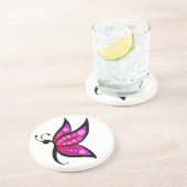 Dessous De Verre En Grès Papillon Abstrait (Côté)