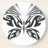 Dessous De Verre En Grès Papillon Abstrait (Devant)