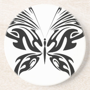 Dessous De Verre En Grès Papillon Abstrait