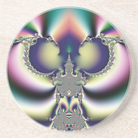 Dessous De Verre En Grès Papillon arc-en-ciel (Devant)