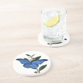 Dessous De Verre En Grès Papillon bleu (Côté)