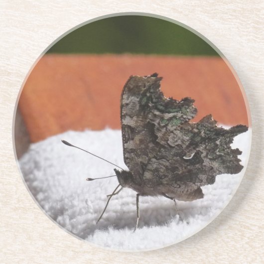 Dessous De Verre En Grès Papillon camouflage foncé (Devant)