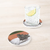 Dessous De Verre En Grès Papillon camouflage foncé (Côté)