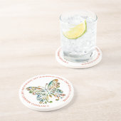Dessous De Verre En Grès Papillon - Couleurs tropicales avec devis (Côté)