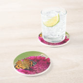 Dessous De Verre En Grès Papillon de la Dame peinte (Côté)