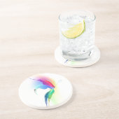 Dessous De Verre En Grès Papillon de peinture Abstrait (Côté)