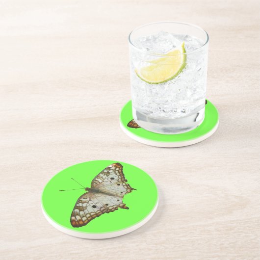 Dessous De Verre En Grès Papillon exotique de Sainte-Lucie (Côté)