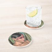 Dessous De Verre En Grès Papillon Fée (Côté)