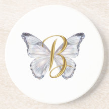 Papillon Floral Élégant Lettre B - Monogramme Arti