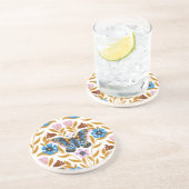 Dessous De Verre En Grès Papillon Kaleidoscope (Côté)