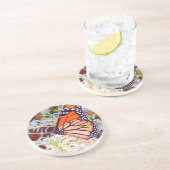 Dessous De Verre En Grès Papillon monarque (Côté)