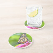 Dessous De Verre En Grès Papillon monarque (Côté)