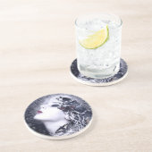 Dessous De Verre En Grès Papillon tombé (Côté)