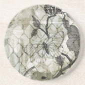 Dessous De Verre En Grès Papillons arabes II (Devant)