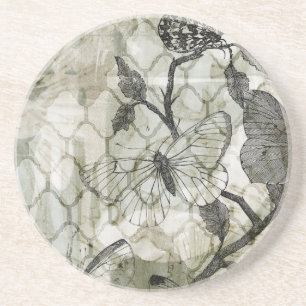 Dessous De Verre En Grès Papillons arabes II