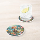 Dessous De Verre En Grès Papillons aux champignons magiques (Côté)
