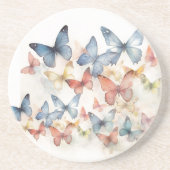 Dessous De Verre En Grès Papillons Essaim Grès Tasses de Verre (Devant)