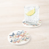 Dessous De Verre En Grès Papillons Essaim Grès Tasses de Verre (Côté)