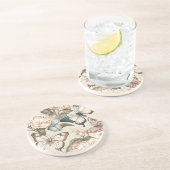 Dessous De Verre En Grès Papillons et fleurs pastel (Côté)