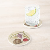 Dessous De Verre En Grès Papillons noix Fleur Cerisier Aquarelle Art (Côté)