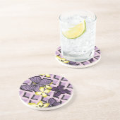 Dessous De Verre En Grès Papillons pourpres (Côté)