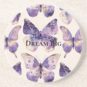 Dessous De Verre En Grès Papillons Purple Gold (Devant)