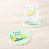 Dessous De Verre En Grès Pâques Joyeuses Avec Bébés (Côté)