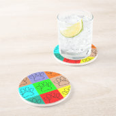 Dessous De Verre En Grès Paquets De Chiots Mignons En Carré (Côté)