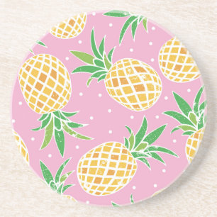 Dessous De Verre En Grès Paradis de l'ananas : Motif tropical