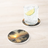 Dessous De Verre En Grès Paradis tropical de plage (Côté)