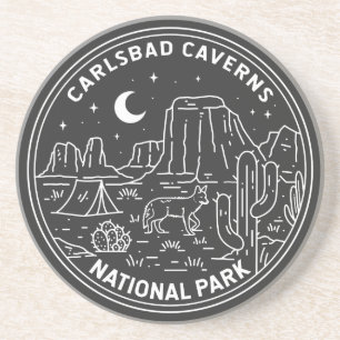 Dessous De Verre En Grès Parc national Carlsbad Caverns Vintage