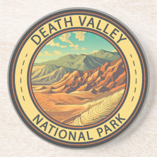 Dessous De Verre En Grès Parc national de Death Valley Art Vintage voyage
