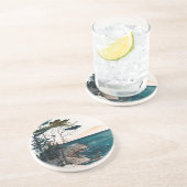 Dessous De Verre En Grès Parc national de l'Acadie Aquarelle de Boho (Côté)