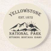 Dessous De Verre En Grès Parc national de Yellowstone (Devant)