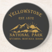 Dessous De Verre En Grès Parc national de Yellowstone (Devant)