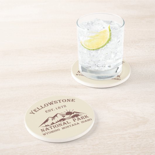 Dessous De Verre En Grès Parc national de Yellowstone (Côté)