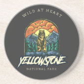 Dessous De Verre En Grès Parc national de Yellowstone (Devant)