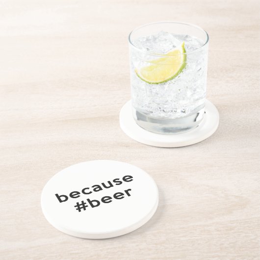 Dessous De Verre En Grès Parce que la bière (Côté)