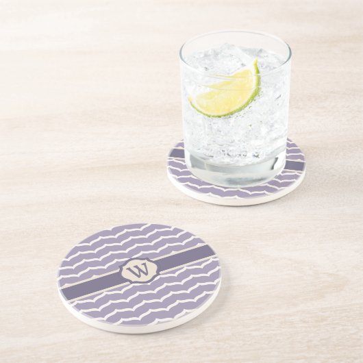 Dessous De Verre En Grès Parcours en zigzag de grès fleuri (Côté)