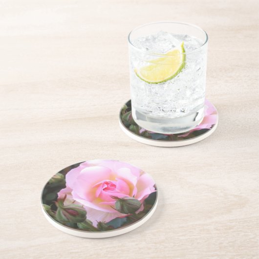 Dessous De Verre En Grès Parfait Rose anglais rose (Côté)