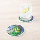 Dessous De Verre En Grès Parfois le Dragon gagne (Côté)