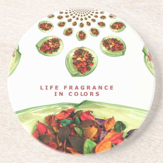 Dessous De Verre En Grès Parfum de vie : Potpourri message inspirant (Devant)