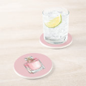 Dessous De Verre En Grès Parfum Rose (Côté)