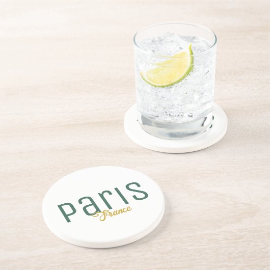 Dessous De Verre En Grès Paris, France Souvenir (Côté)